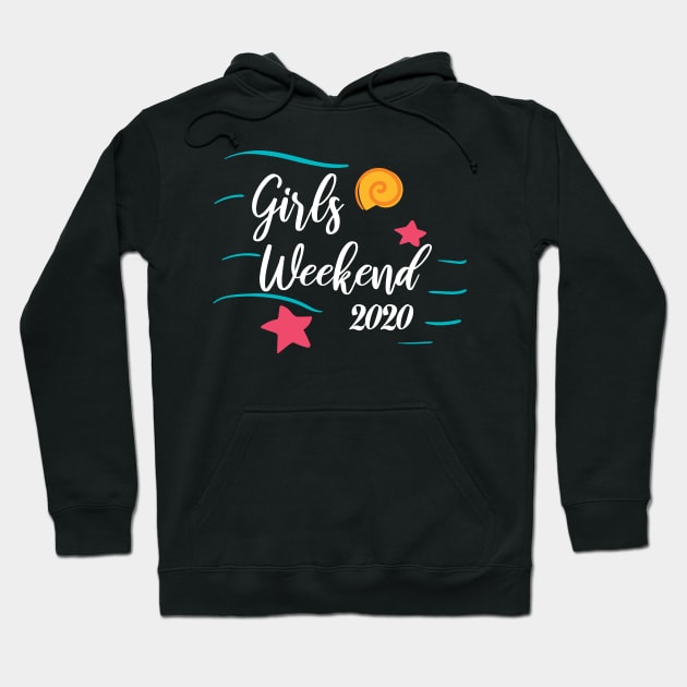 Girls Trip Cute Girls Weekend 2020 Mask Girls Trip 2020 Mask girls trip weekend Hoodie by Gaming champion